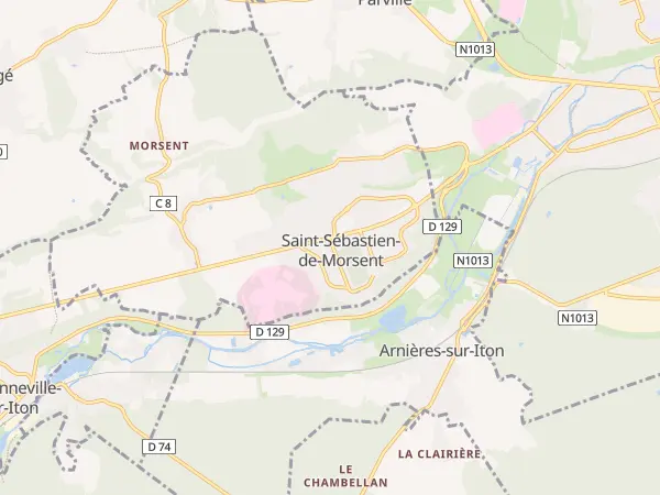 Plan de Saint-Sébastien-de-Morsent