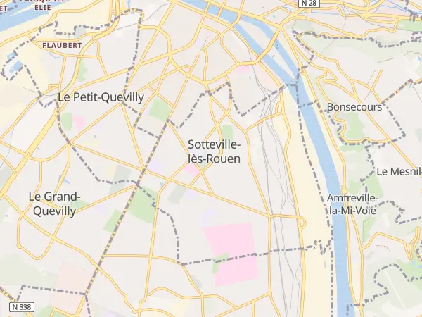 Plan de Sotteville-lès-Rouen