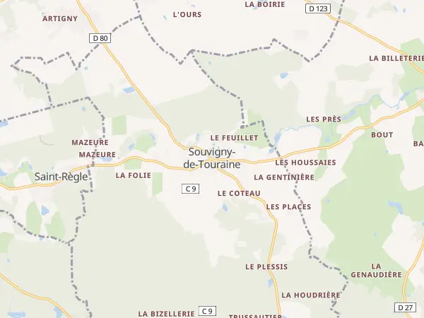 Plan de Souvigny-de-Touraine