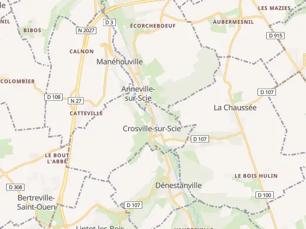 Plan de Crosville-sur-Scie