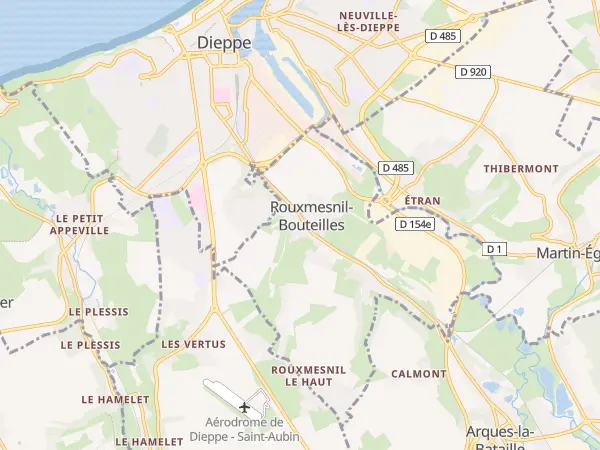 Plan de Rouxmesnil-Bouteilles