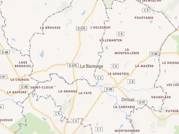 Plan de La Bazeuge