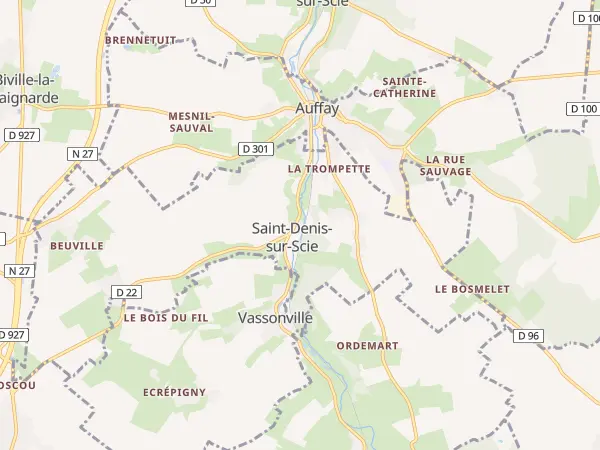 Plan de Saint-Denis-sur-Scie