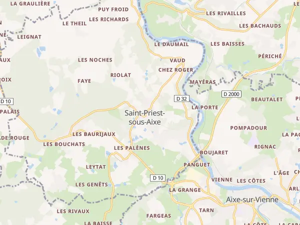Plan de Saint-Priest-sous-Aixe