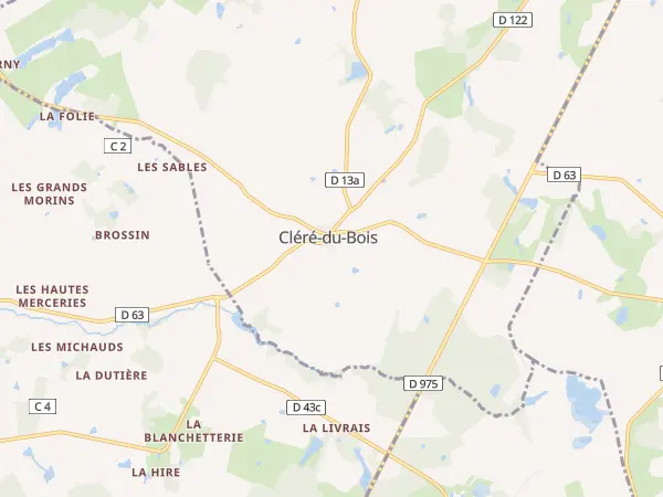 Plan de Cléré-du-Bois