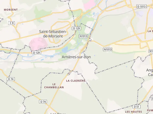 Plan de Arnières-sur-Iton