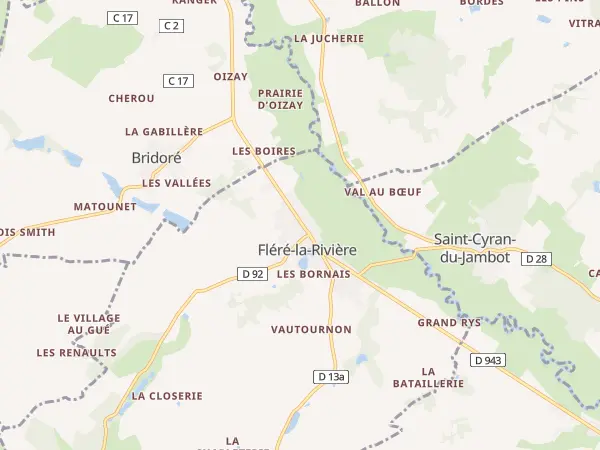 Plan de Fléré-la-Rivière