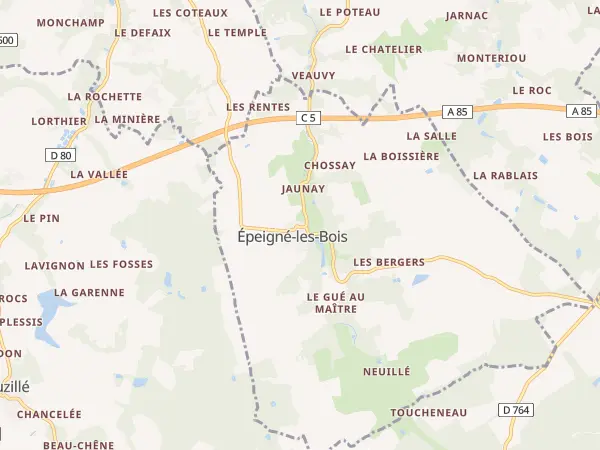Plan de Épeigné-les-Bois