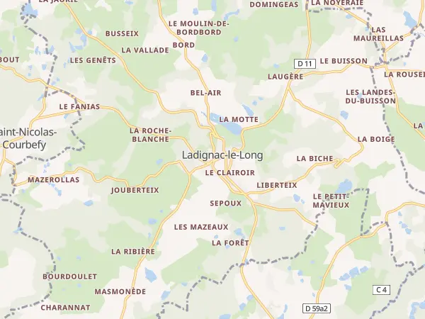 Plan de Ladignac-le-Long