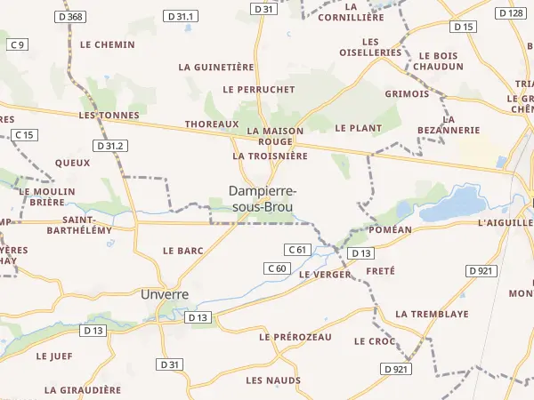 Plan de Dampierre-sous-Brou