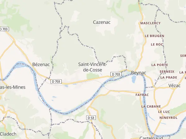 Plan de Saint-Vincent-de-Cosse