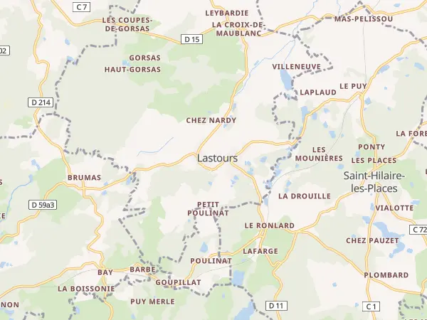Plan de Rilhac-Lastours