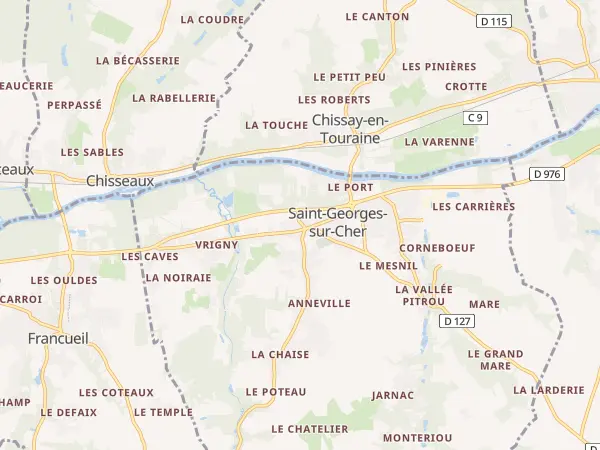 Plan de Saint-Georges-sur-Cher
