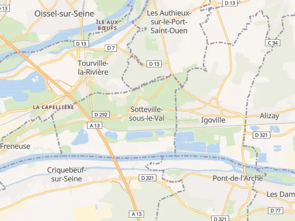 Plan de Sotteville-sous-le-Val