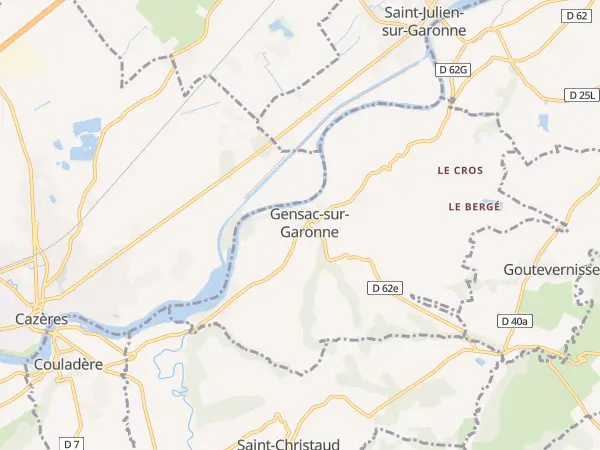 Plan de Gensac-sur-Garonne