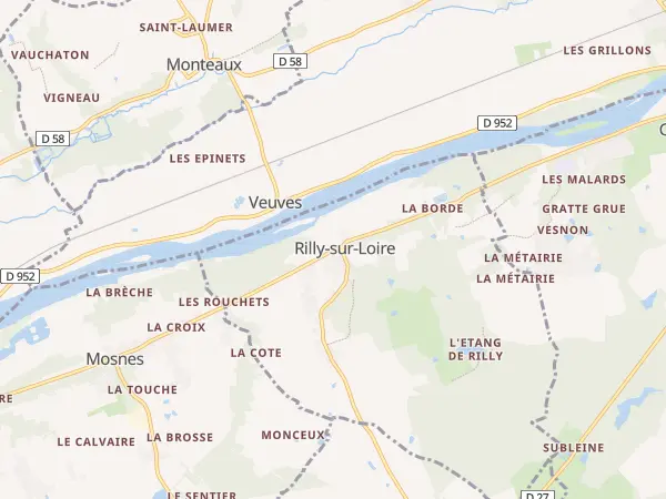 Plan de Rilly-sur-Loire
