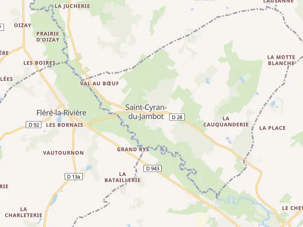 Plan de Saint-Cyran-du-Jambot