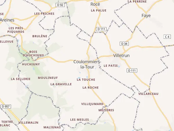 Plan de Coulommiers-la-Tour