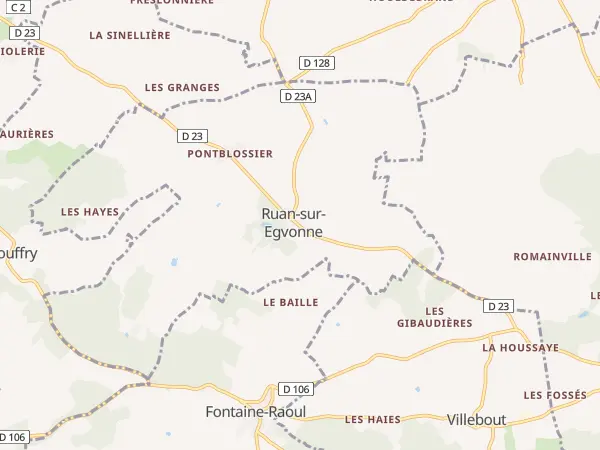 Plan de Ruan-sur-Egvonne