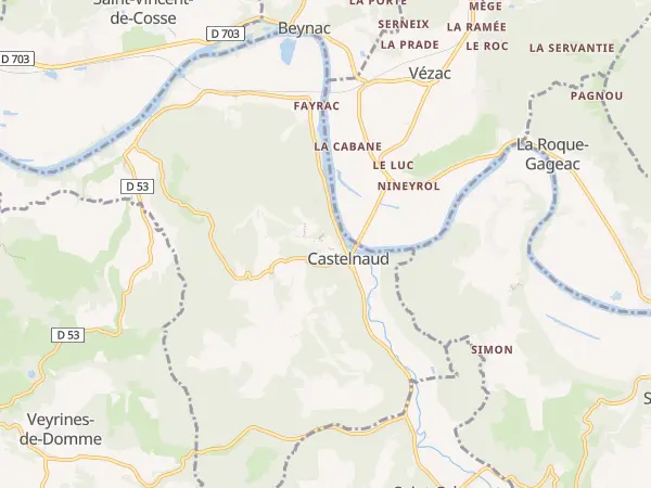 Plan de Castelnaud-la-Chapelle
