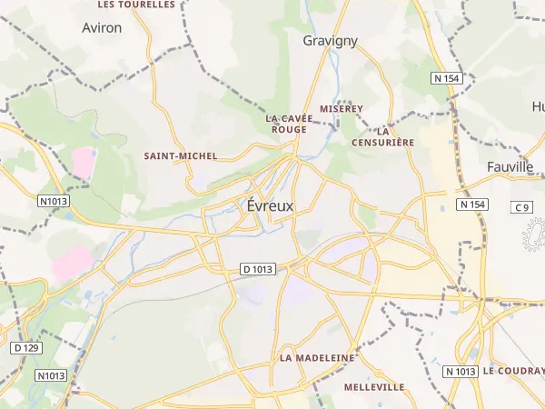 Plan de Évreux