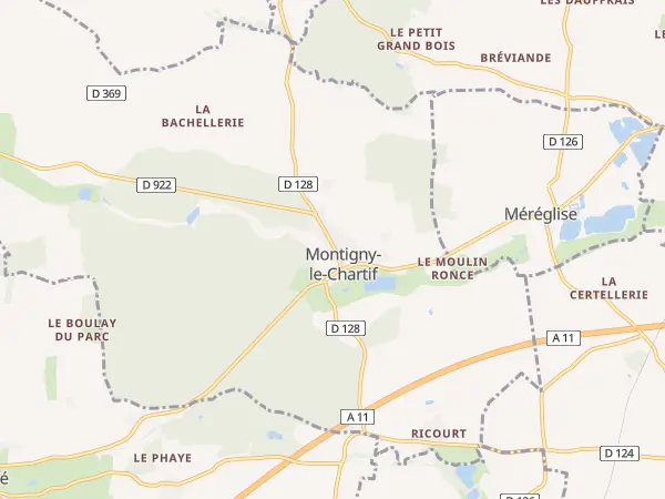 Plan de Montigny-le-Chartif