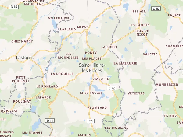 Plan de Saint-Hilaire-les-Places