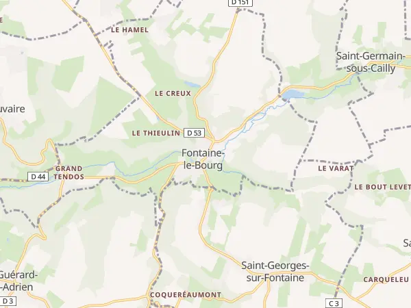 Plan de Fontaine-le-Bourg