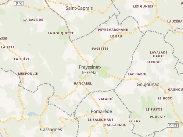 Plan de Frayssinet-le-Gélat