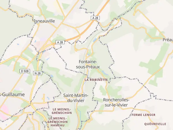 Plan de Fontaine-sous-Préaux