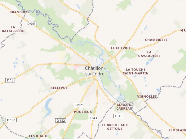 Plan de Châtillon-sur-Indre