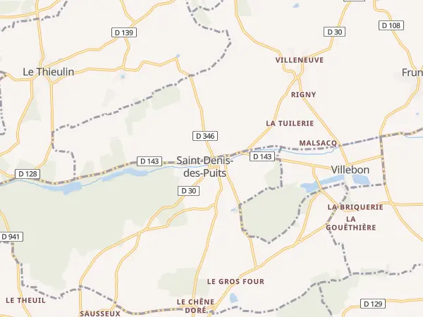 Plan de Saint-Denis-des-Puits