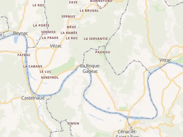 Plan de La Roque-Gageac