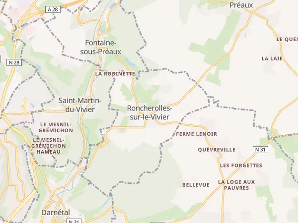 Plan de Roncherolles-sur-le-Vivier