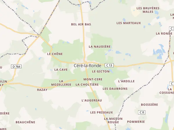 Plan de Céré-la-Ronde