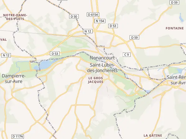 Plan de Saint-Lubin-des-Joncherets