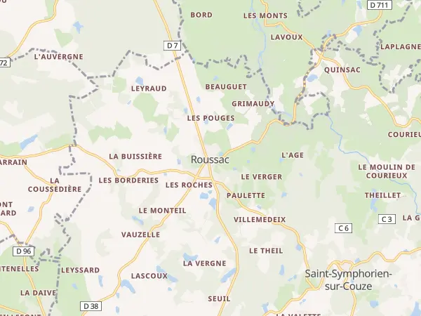 Plan de Saint-Pardoux-le-Lac