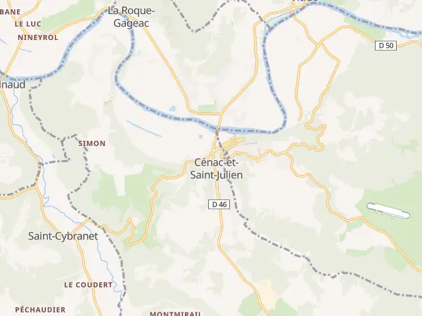 Plan de Cénac-et-Saint-Julien