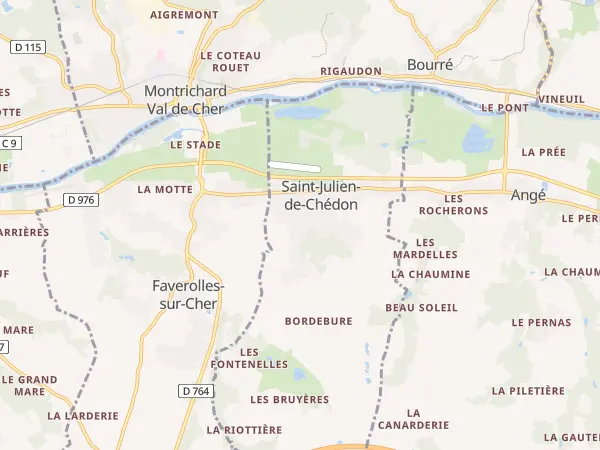 Plan de Saint-Julien-de-Chédon