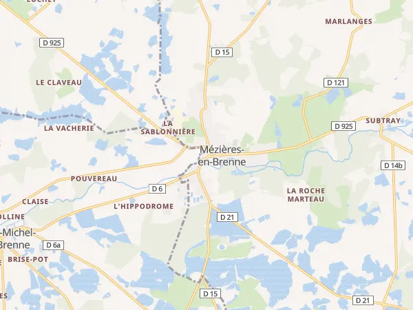 Plan de Mézières-en-Brenne