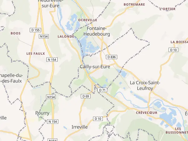 Plan de Cailly-sur-Eure