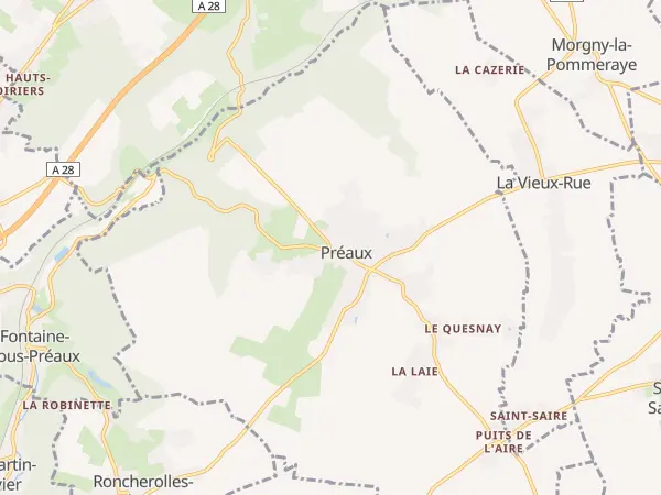 Plan de Préaux