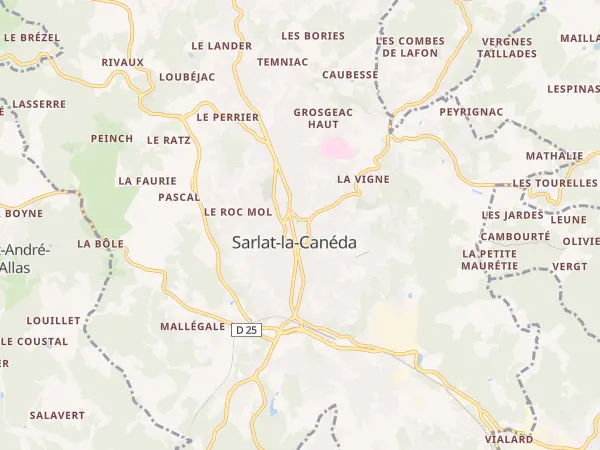 Plan de Sarlat-la-Canéda