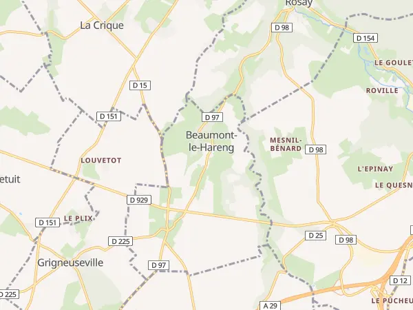 Plan de Beaumont-le-Hareng