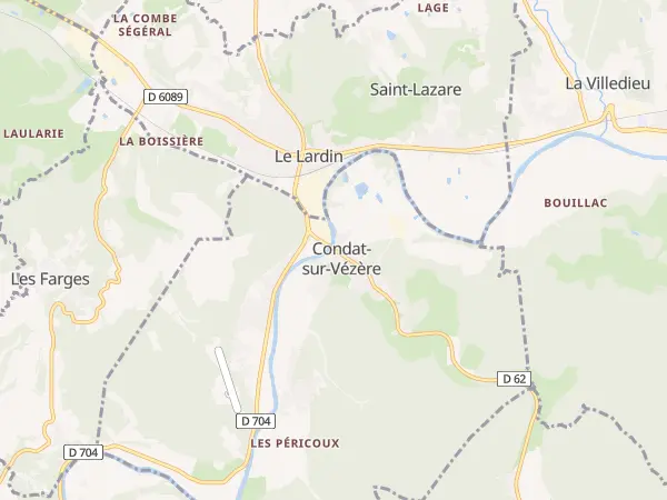 Plan de Condat-sur-Vézère