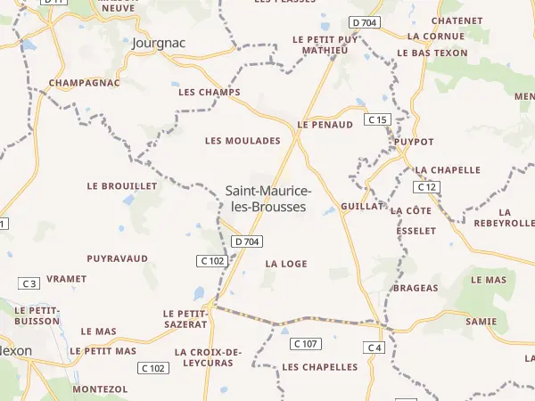 Plan de Saint-Maurice-les-Brousses