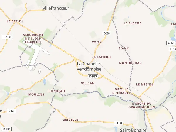 Plan de La Chapelle-Vendômoise