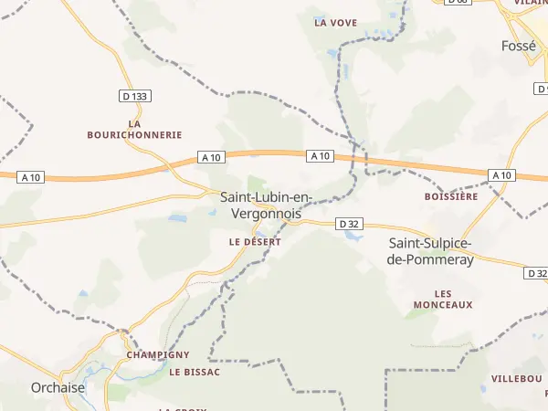 Plan de Saint-Lubin-en-Vergonnois