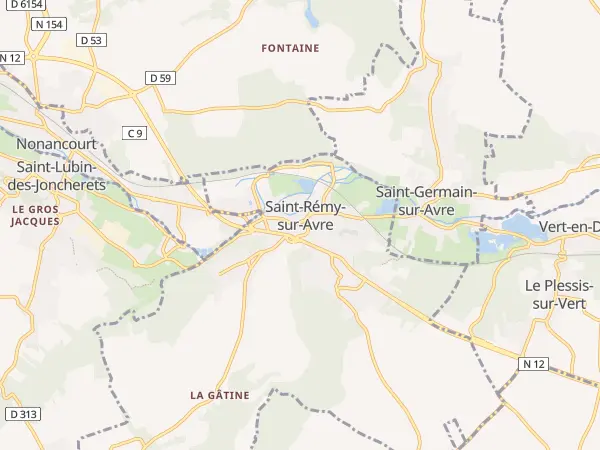 Plan de Saint-Rémy-sur-Avre