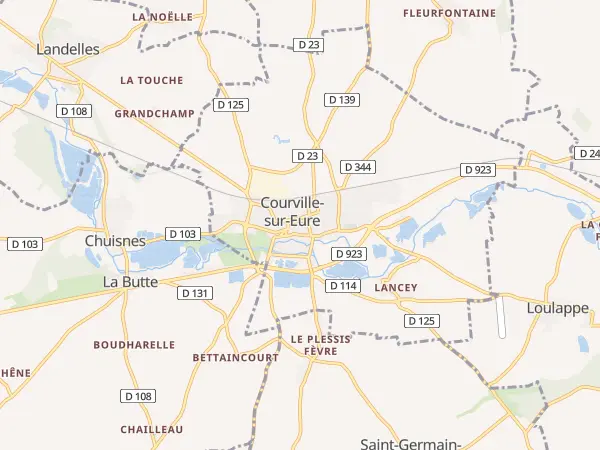 Plan de Courville-sur-Eure